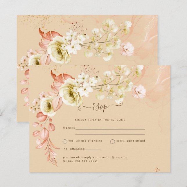 NEU! Hübsche Blume aus Korallenoliven gemischte CO Postkarte (Vorne/Hinten)