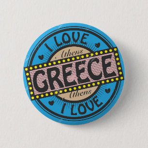 NEU! - I LIEBE ATHENS GRIECHENLAND BUTTON WIEDER A