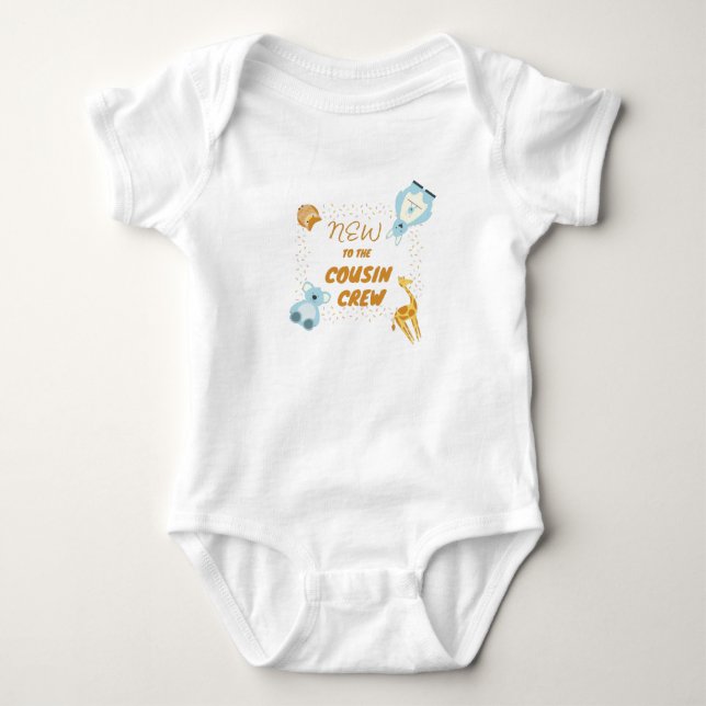 Neu im Babyanzug der Cousin Crew Baby Strampler (Vorderseite)