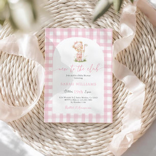 Neu im Club Baby Shower Mädchen Einladung