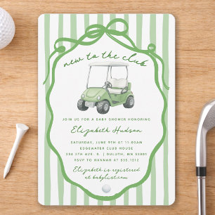 Neu im Club Golf-Baby-Shower Einladung
