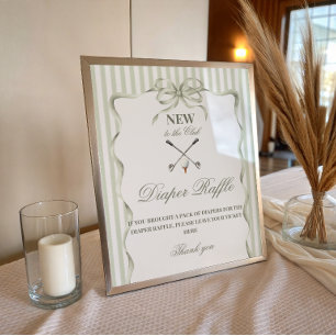Neu im Club Golf-Baby-Shower-Windel-Schild Poster