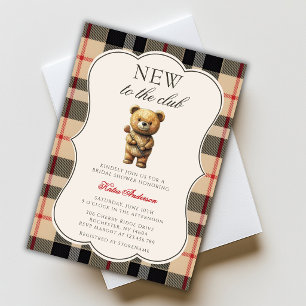 Neu im Club Golf Preppy Teddybär Baby Shower Einladung