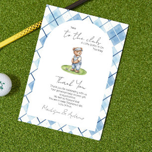 Neu im Club Golfbär-Baby-Party Dankeskarte