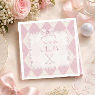 Neu im Club Pink Girl Golf Baby Shower Dekoration Serviette