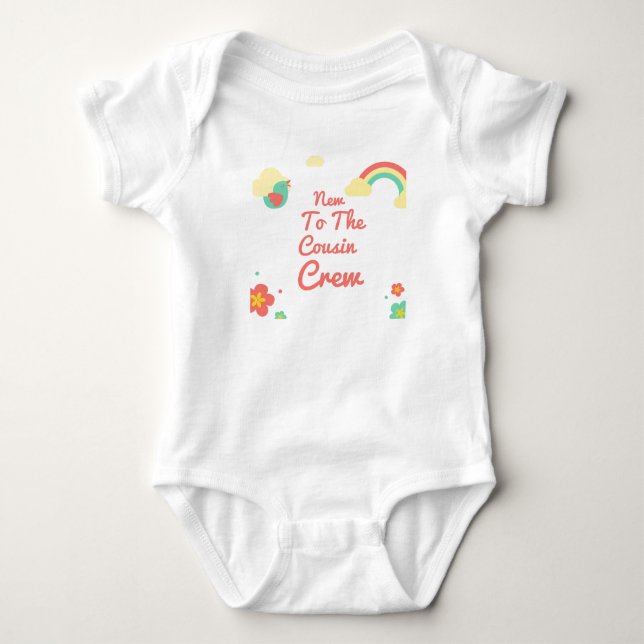 Neu im Cousin Crew Flora Babykarosserie Baby Strampler (Vorderseite)