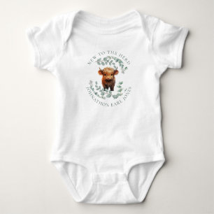 Neu im Highland-Rinder-Herde Babykalb Baby Strampler