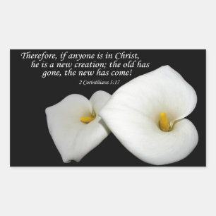 neu in der Christus-Schrift mit Lippenaufkleber Rechteckiger Aufkleber