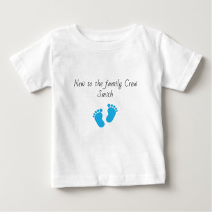 Neu in der Crew Baby Personalisierter Name T-shirt
