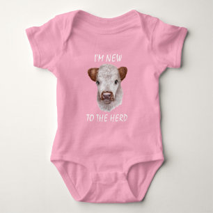 Neu in der Herde Highland Kuh Kalb Baby Baby Strampler