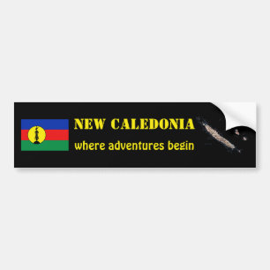 Neu-Kaledonien Flagge + Karten-Autoaufkleber Autoaufkleber