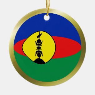 Neu-Kaledonien Flaggen-Verzierung Keramik Ornament