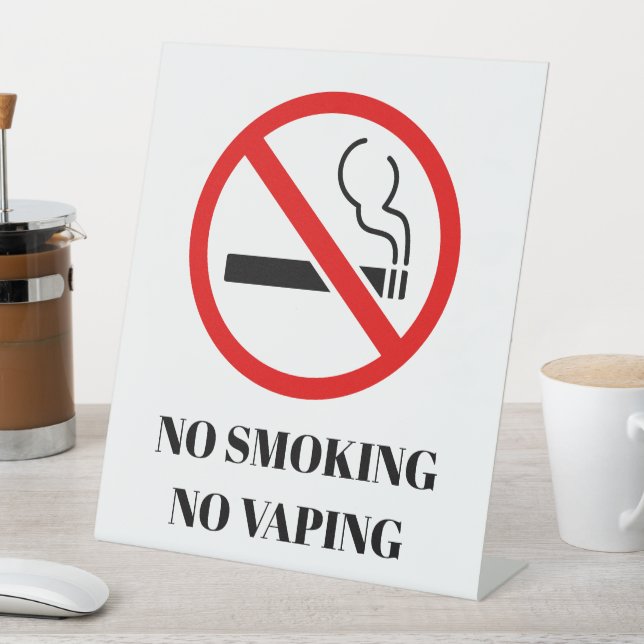 NEU! 🚭 kein Rauchverbot - Pedestal - 10"X12" Sockelschild (In Situ)