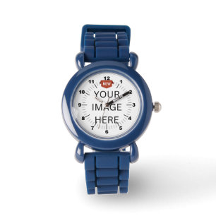 NEU! Kids Blue Silicon Strap - Custom Armbanduhr