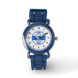 NEU! Kinderuhr - Personalisiert - blau Armbanduhr