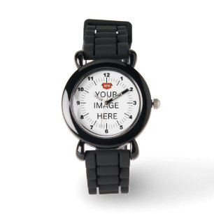 NEU! Kinderuhr - Personalisiert - Silberner Glitze Armbanduhr
