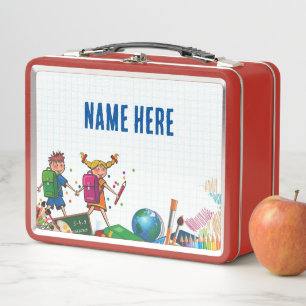 NEU! Lunchbox - Zurück zu Schulmetall - Rot
