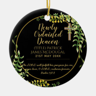 Neu Ordentetes Deacon-Geschenkbuch Verse Custom Keramik Ornament