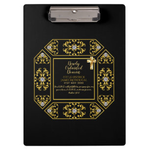 Neu Ordentetes Deacon-Geschenkbuch Verse Custom Klemmbrett