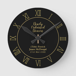 Neu Ordentetes Deacon-Geschenkbuch Verse Custom Runde Wanduhr