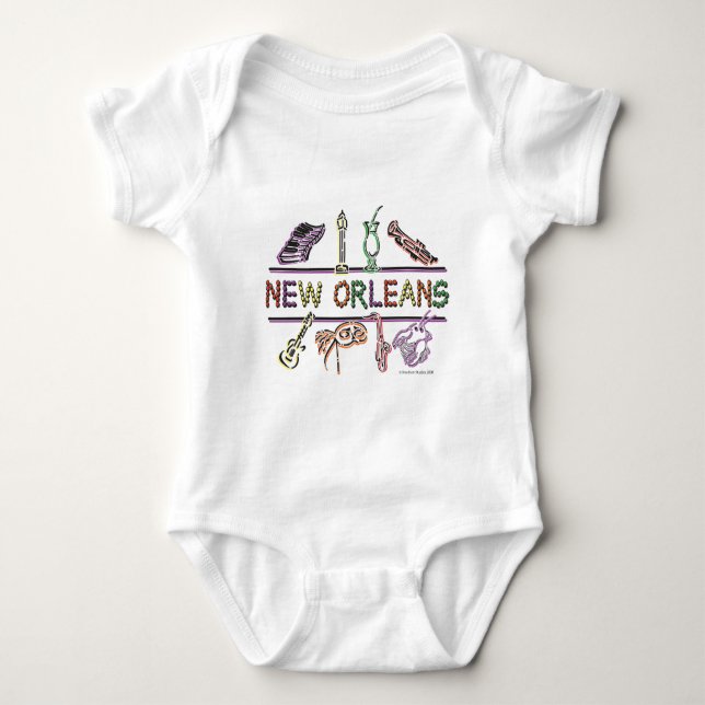Neu-Orleans-IKONEN Kopie Baby Strampler (Vorderseite)