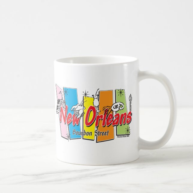 Neu-Orleans-Retro Kaffeetasse (Rechts)
