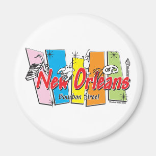 Neu-Orleans-Retro Magnet