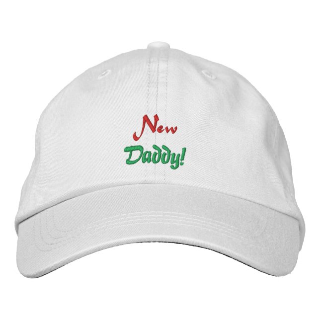 Neu, Papa! Stickig, Hay Bestickte Baseballkappe (Vorderseite)