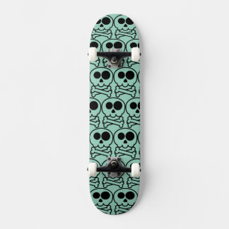 NEU - Pastell-Cartoon-Schädel Skateboard
