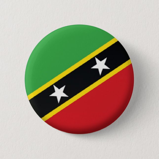 NEU! - SAINT KITTS UND NEVIS BUTTON BACK ABZEICHEN (Vorderseite)