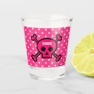 NEU! Schießglas - Schädelknochen (Name hinzufügen) Schnapsglas