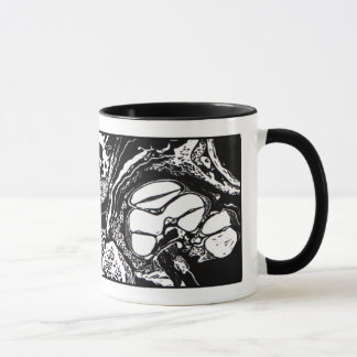 NEU!  "Schnecken-Quer" Block-Druck-Tasse! Tasse