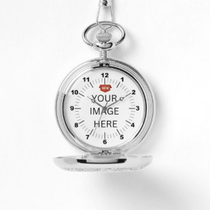 NEU! Silver Pocket Watch - Personalisiert Armbanduhr
