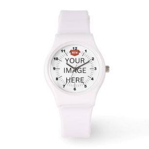 NEU! Sportliche weiße Silikon Damenuhr Armbanduhr