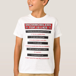 Neu-Top-10-Lügen-groß-rot T-Shirt