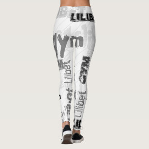 NEU! Trendy Named Wordcloge GYM Bunny Leggings