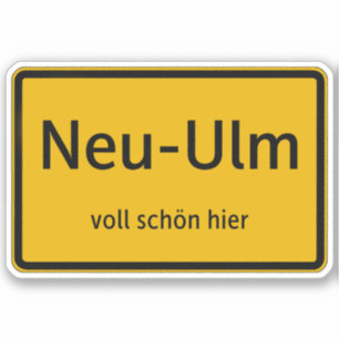 Neu-Ulm Aufkleber Sticker Autoaufkleber