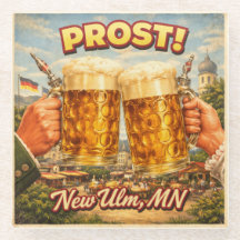 Neu-Ulm MN Minnesota German Prost Untersetzer