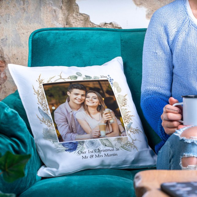 Neu verheiratete 1. Weihnachtsfrau Mr. & Mrs. Chic Kissen (Von Creator hochgeladen)