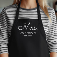 Neu verheiratete Bride Personalisiert Black Mrs.