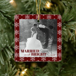 Neu verheiratete Erste Weihnachtszeit Verheiratet  Keramikornament