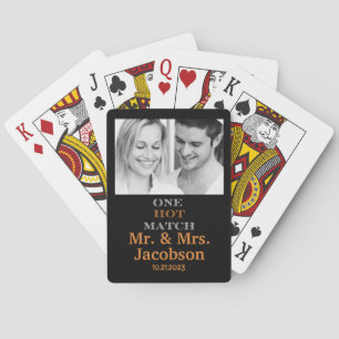 Neu verheiratetes Hot Match Foto Gewohnter Hochzei Spielkarten