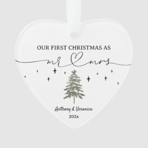 Neu vermählt unsere ersten Weihnachten als Mr & Mr Ornament