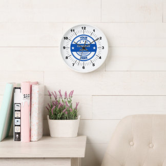 NEU! Wall-Clock, 10" runder weißer Holzrahmen Uhr
