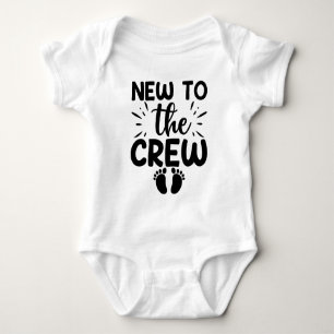 Neu zur Crew Baby Ankündigung Strampler