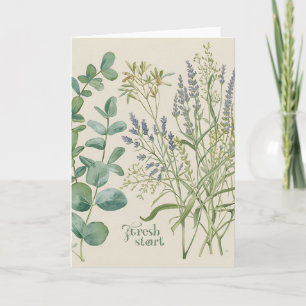 Neuanfang – Botanische Frühlings-Grußkarte Karte