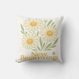 Neuanfang Daisy Blumen Wurfkissen Kissen
