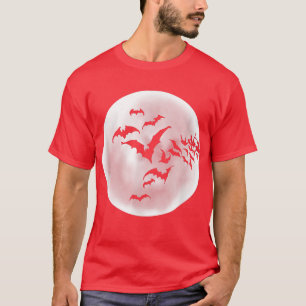 Neuartige, seltsame Fledermäuse fliegen, Mond, Nac T-Shirt