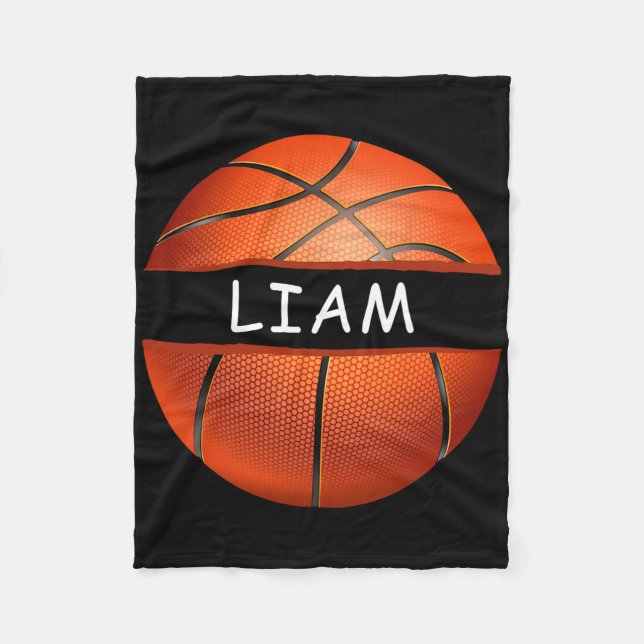 Neuartiger Personalisierter Name Liam Sports Byske Fleecedecke (Vorderseite)