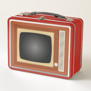 Neuartiger Retro-Fernseheffekt Metall Brotdose